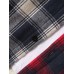 Mens Patchwork Plaid Warm Fleece Lined Long Sleeve Hooded Jacket