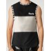 Mens Color Block Trims Print Patchwork Knitted Sleeveless Tanks